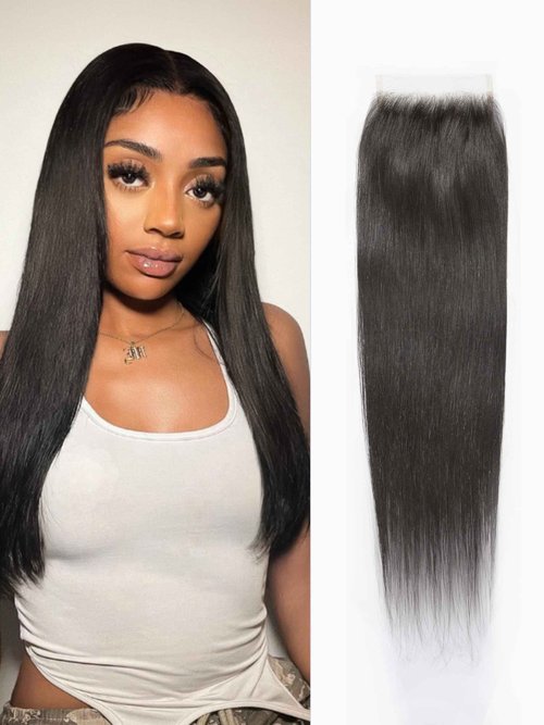LUVME HAIR Lace Closure 16" 5X5 Straight Human Hair