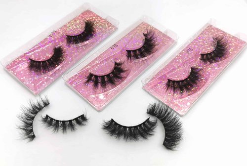 Ellazzle 100 Pairs Faux Mink Eyelashes Wholesale Lashes Pack, Lashes Natural Look 16mm-20mm False Eyelashes Pink