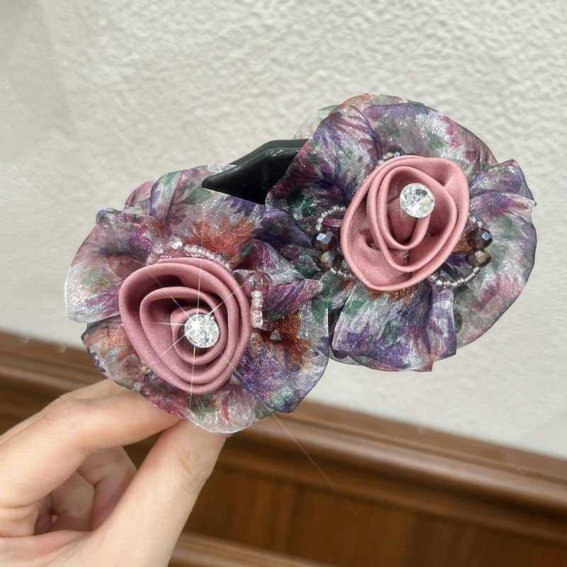 Elegant Rose Ponytail Clip Grip Hair Accessory