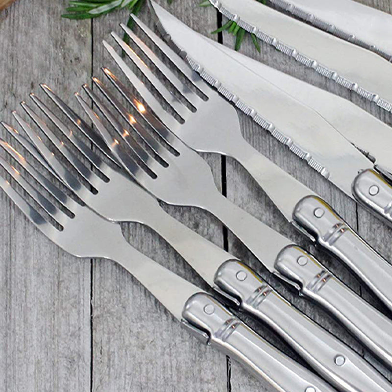 Stainless Steel Flatware Set - Knife Fork Spoon Small Spoon Dinnerware