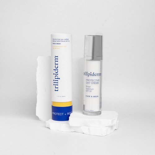 Trilipiderm Protective Day Crème, Broad Spectrum SPF 30 – Lightweight, Fast-Absorbing Moisturizing Sunscreen Protects while helps boost collagen and fight free radical damage