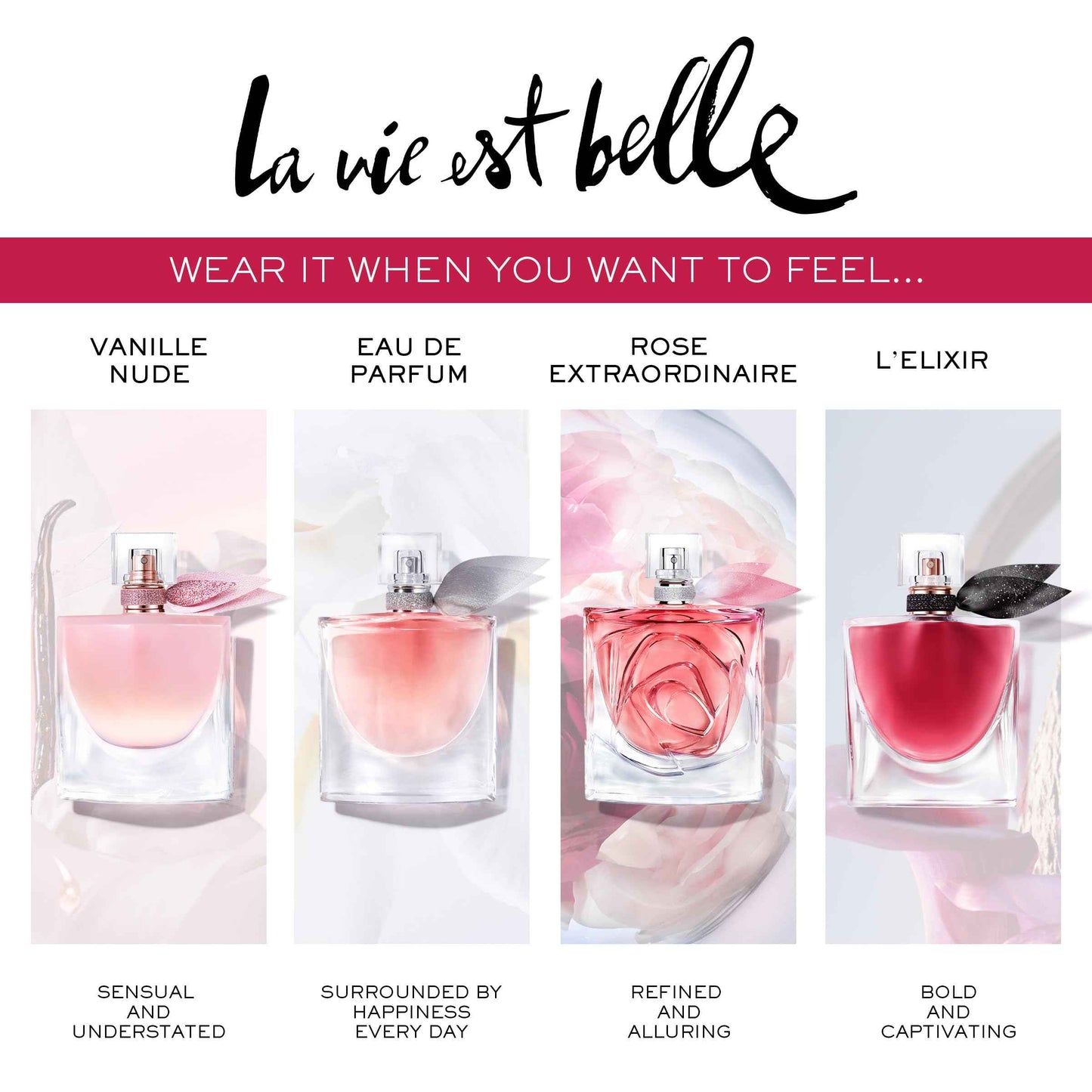 Lancôme La Vie Est Belle La Vie Vanille Nude Eau de Parfum - Long Lasting Fragrance with Notes of Solar Jasmine, Glazed Bourbon Vanilla, White Musk - Floral & Sweet Women's Perfume 1.0 Fl Oz.