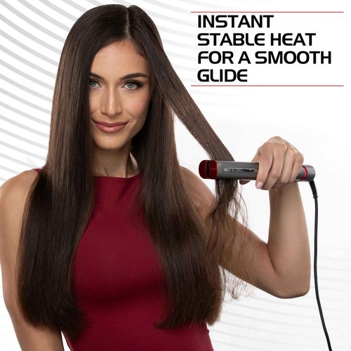 CHI Lava Glide Hairstyling Iron, Ceramic Hair Straightener for Smooth Styling & Long-Lasting Shine, Fast Heat-up for Professional Straightening, 1"