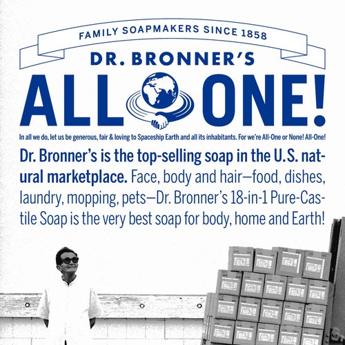 Dr. Bronner's - Pure-Castile Bar Soap - Citrus, Made w/Organic Oils, For Face, Body, & Hair, Gentle & Moisturizing, Smooth Lather, Biodegradable, Vegan, Cruelty-Free, Non-GMO (5oz, 12-Pack)
