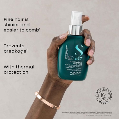 Alfaparf Milano Semi di Lino Reconstruction Reparative SOS Emergency Hair Oil and Anti-Breakage Fluid Set for Damaged Hair - Hair Breakage Treatment for Strengthening & Repairing Damaged Hair - Vegan