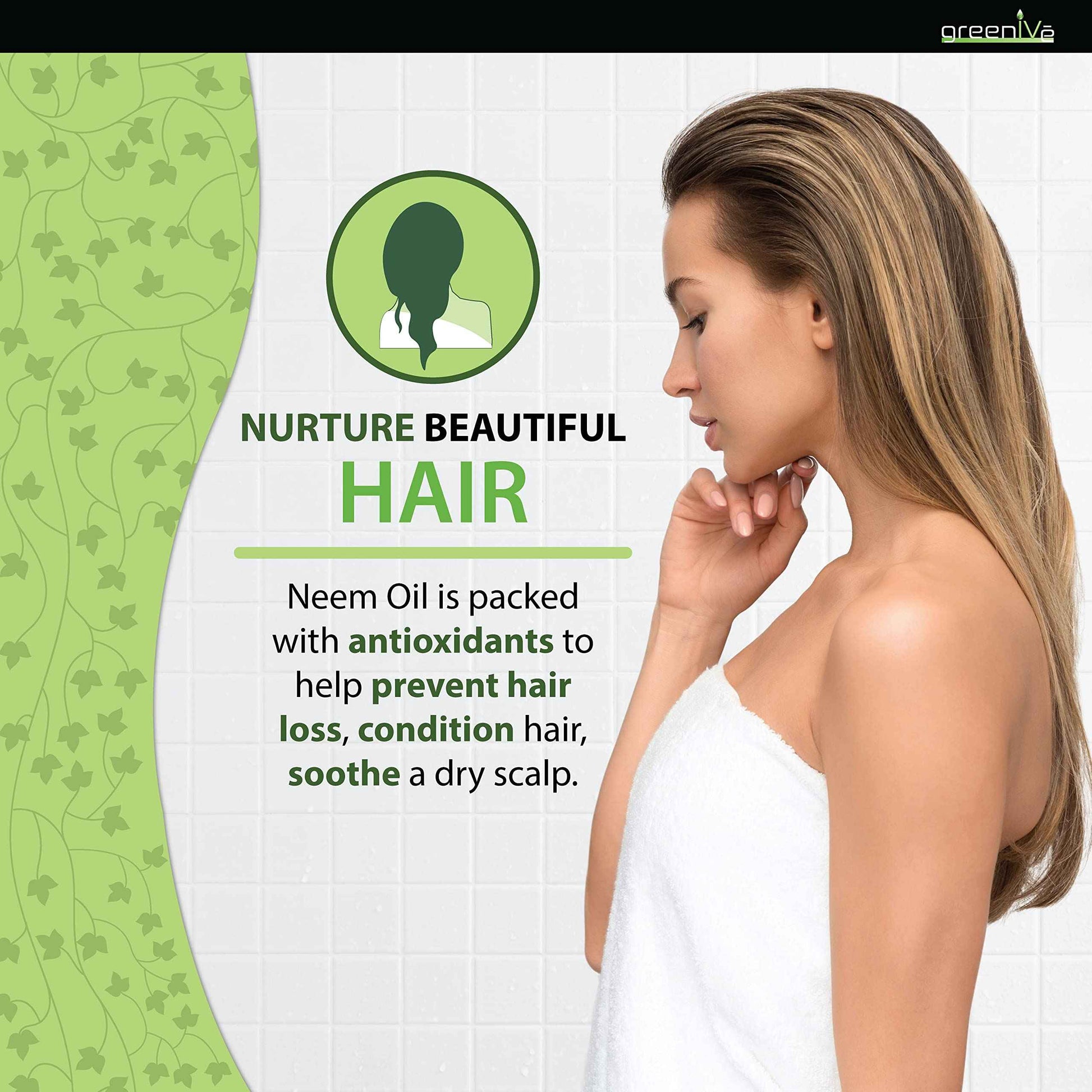 GreenIVe Neem Oil, 100% Cold Pressed Virgin, Pure Unrefined, 128 Fl Oz (1 Gallon), Natural Plant-Based, Non-GMO