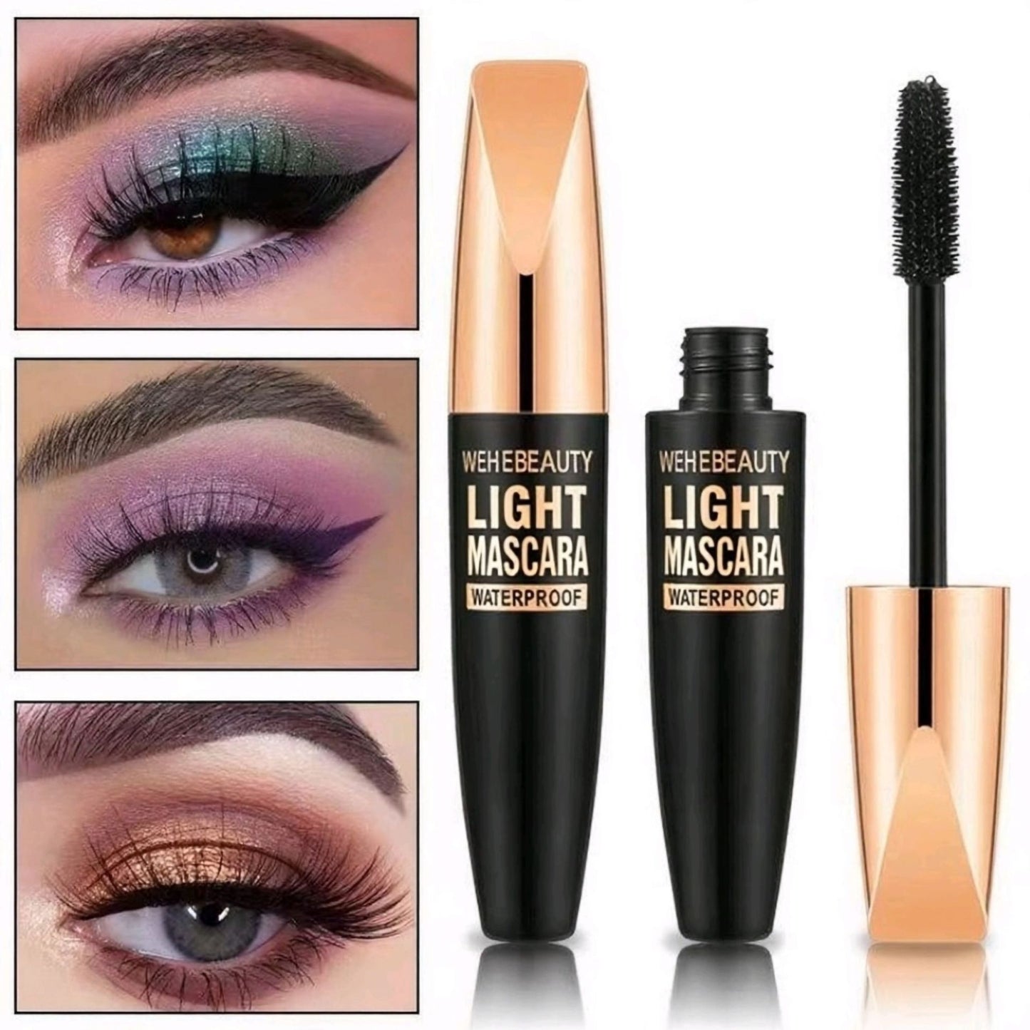 Waterproof Long-Lasting Black Eyelash Mascara - Curly, Thick, Not Smudge