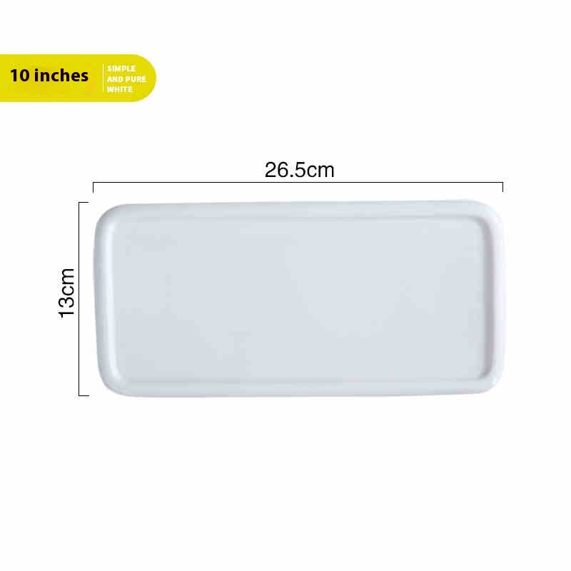 Rectangular Ceramic Bread Plate Cake Tray - 10 to 16 Inch Sizes