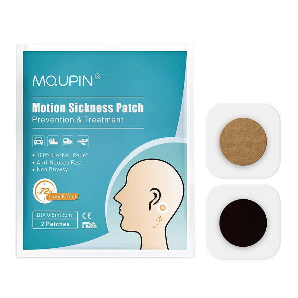 Motion Sickness Patches - 20 Piece Box for Travel & Car