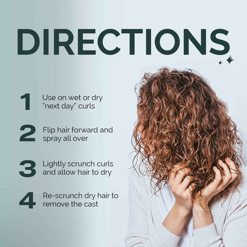 Curl Keeper Refresh Hair Styling Spray - Lightweight Water-Based Anti-Frizz Spray with Hold for Wavy & Curly Styles in Humidity & All Weather Conditions, 33.8 Fl Oz