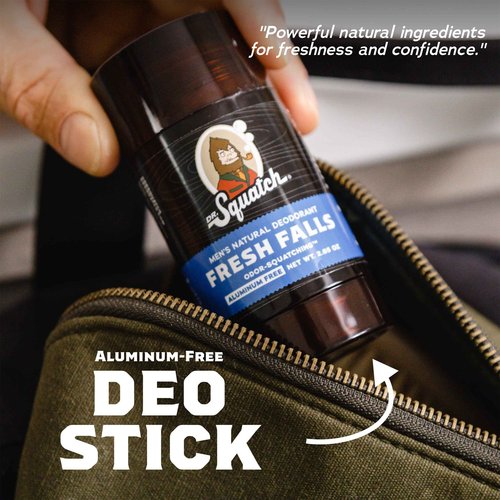 Dr. Squatch Men's Natural Bar Soap, Shampoo, Conditioner, Deodorant, and Accessories - Fresh Falls, Summer Citrus, Coconut Scents - Great Natural Grooming Gift