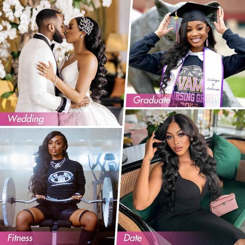 Smilenice 210% Density 13x6 Full Lace Frontal Wigs Human Hair 12A Body Wave Brazilian Virgin Human Hair Pre Plucked HD Transparent Lace Glueless Wigs Human Hair with Baby Hair 18 Inch