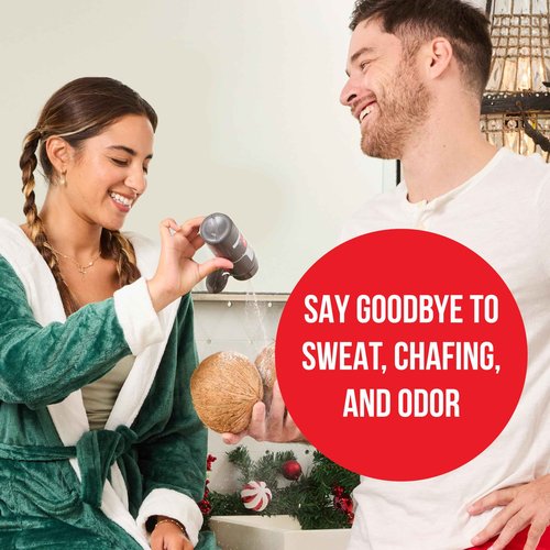 HAPPY NUTS Comfort Powder Deodorant For Men: Anti-Chafing Sweat Defense, Odor Control, Aluminum-Free, Perfect Stocking Stuffer Gift for Men's Private Parts 4 oz (3 Pack), Original Scent