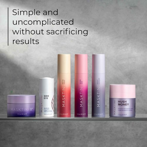 Masktini Hush Money Intensive Restorative Cream, 1.7 oz - Anti Aging Face Cream - Peptide Moisturizer - Brightening and Firming - for Dry Skin