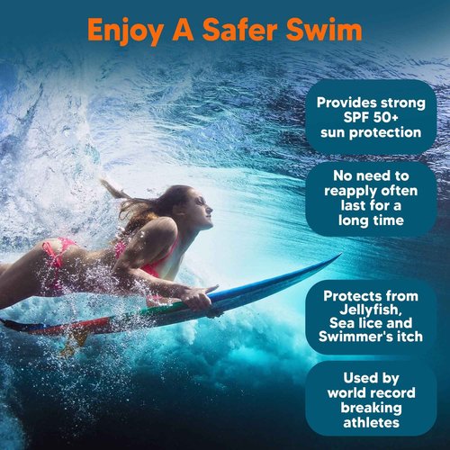 Safe Sea Anti-Jellyfish Sting Protective Lotion - Sunscreen - Sunblock - Sea Lice - Jelly Fish - 50SPF Adults (Tube 3.4 oz 3 pack)