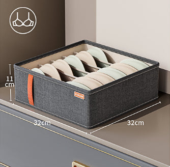 Underwear Storage Organizer with 20 Compartments - Dark Grey