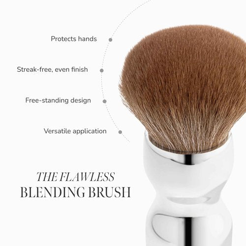 Loving Tan Flawless Blending Brush - Self Tanning Streak-Free Application, Ultra-Soft Vegan Bristles, Perfect for Tanning Hands & Feet, Free-Standing, Cruelty-Free, Use with Mousse or Cream