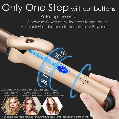 NITION Salon 1" Hair Straightening Flat Iron and 1 1⁄4 inch Argan Oil Curling Iron Set