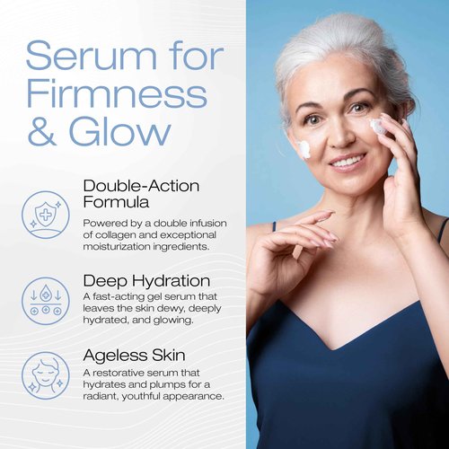 Thibiant Beverly Hills Collagen2 Double-Action Serum for Face Hyaluronic Acid and Matrixyl that Enhance Collagen Production, Reduce Fine Lines and Wrinkles, Fragrance-free, Paraben Free (1 .7 Oz)