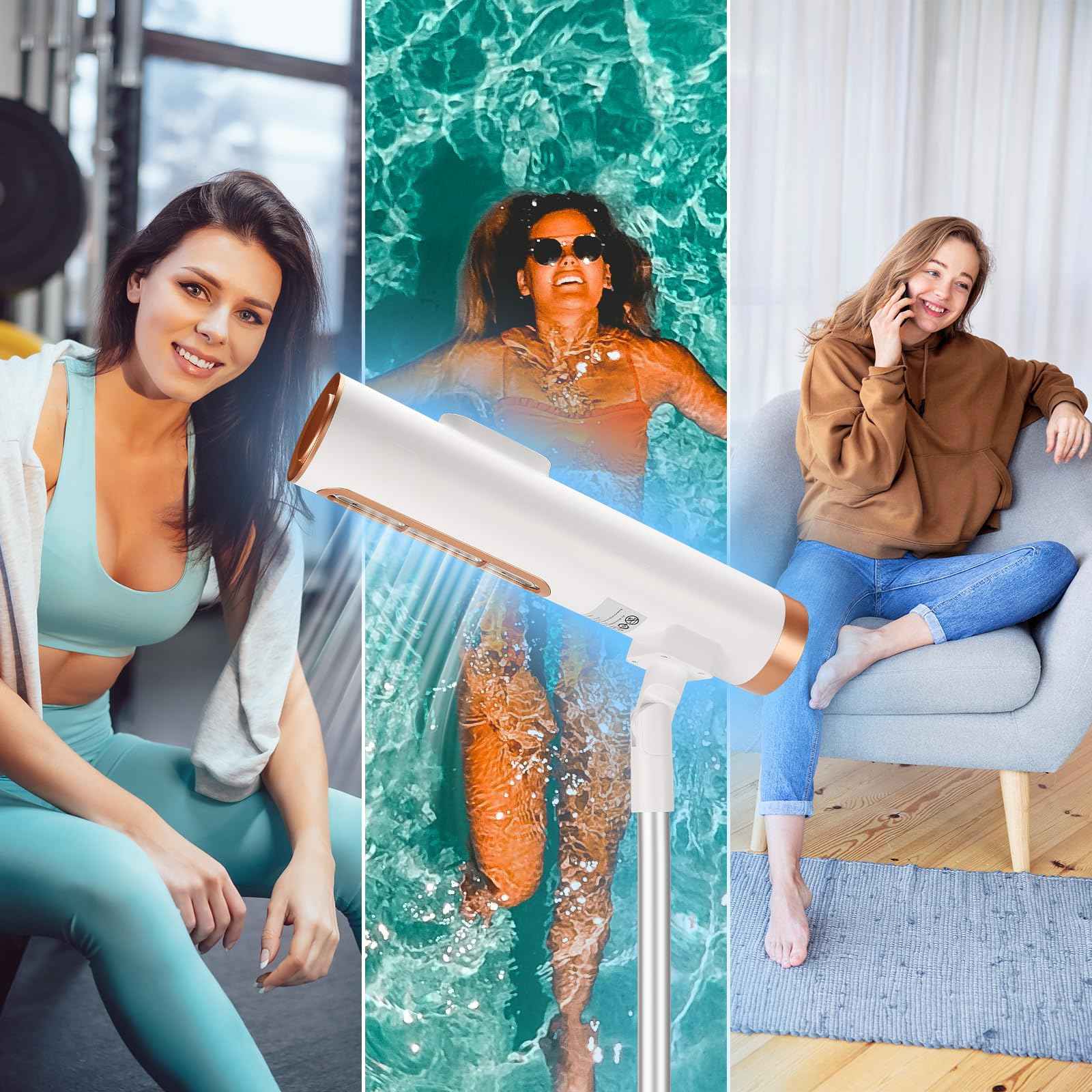 Hair Dryer,CoralBoxer,Stand up,Hands Free,Height and Angle Adjustable-by Manual,A New Way to Use Hair Dryers,2Temps & 2Speeds,Designed for Home,Gifts for Elderly and Children,Disabled,Pet