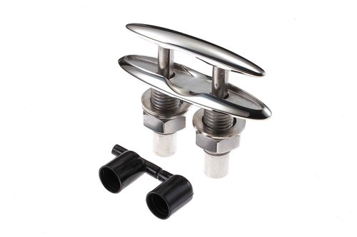 attwood 66515-1 Retractable Low-Profile Stainless Steel Marine Boat 4 ½-Inch Neat Cleat