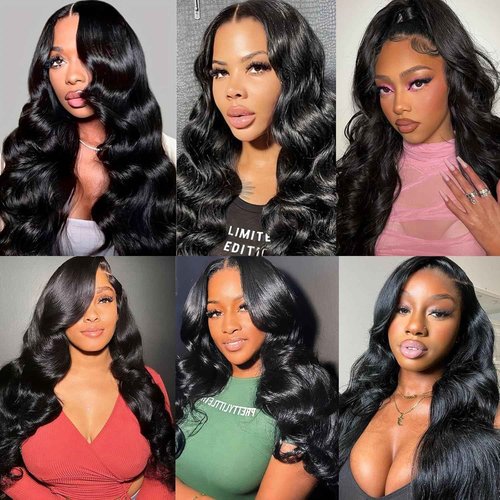 Ruola 15A Human Hair Bundles 14 16 18 Inch 100% Unprocessed Brazilian Virgin Hair Glossy Quick Weave Body Wave 3 Bundles Deals Natural Black Extensions