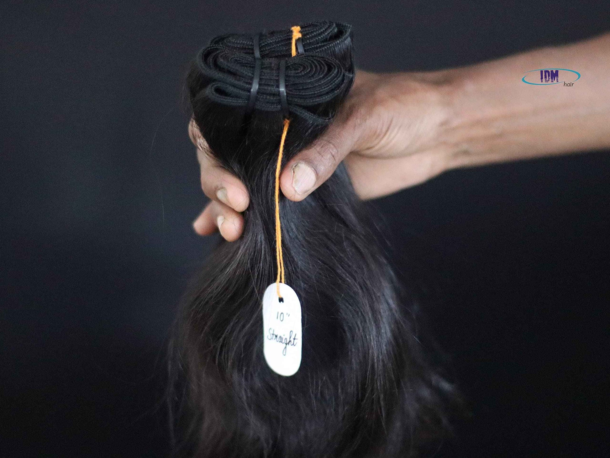 IDM 10” Straight 2 bundles raw indian bundles human hair indian natural straight single donor hair