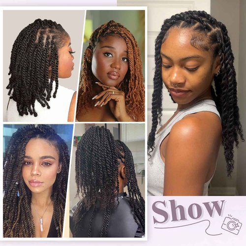 Afro Kinkys Bulk Human Hair Kinky-Curly 100% Real Human Hair for Twist, Braiding, Dreadlocks & Sister Locs, Natural Soft Pre Fluffed, Can Be Dyed Bleached (#1B Natural Black, 18 Inch)