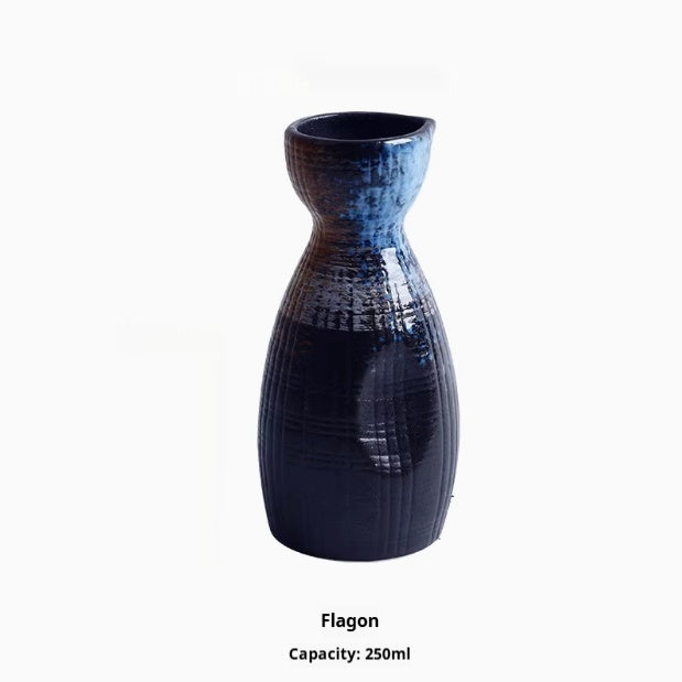 Ceramic Sake Bottle Set with Glasses - Traditional Japanese Drinkware