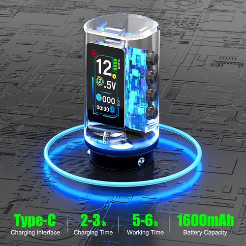 Tuffking Tattoo Kit - Wireless Tattoo Gun Kit, Professional Rotary Tatoo Pen Machine with 6 Strokes Length,1600mAh Battery, 20pcs Cartridge Needles for Artist and Beginners Tattoo Supplies(Red)