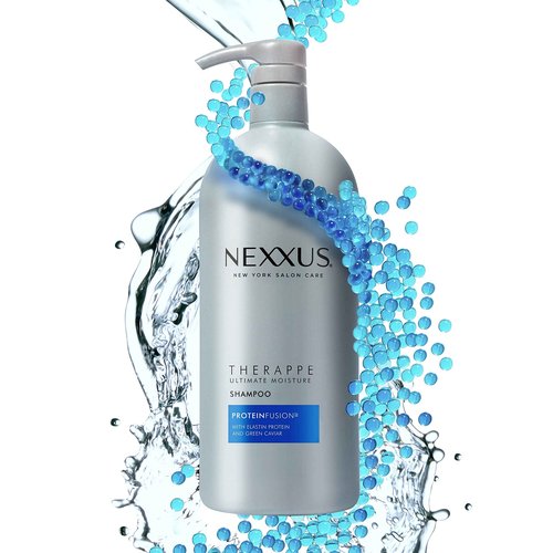 Nexxus Shampoo and Conditioner and 3 Hair Treatment Masks Therappe Humectress 5 Pack for Dry Hair Silicone-Free, Moisturizing Caviar Complex and Elastin Protein 33.8 oz & 1.5 oz