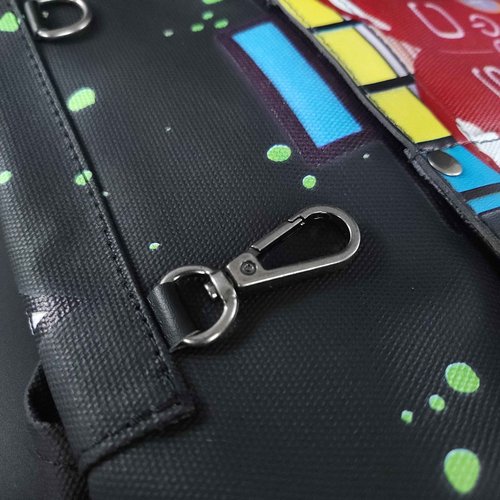 Stylecraft Hair Cutting Apron, Heavy Weight, Waterproof, Professional Barber-Salon Cross Back Strap and Pockets (Radioactive Black)