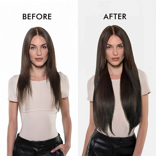 Sixstarhair Clip In Hair Extensions Real Human Hair Dark Brown Clip In Hair Extensions Remy Human Hair 140g 7 Pieces Per Pack Silky Straight Hair Extensions for women [Color 2 Dark Brown 16inch]