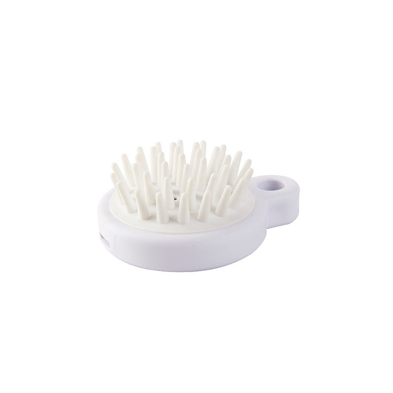 Silicone Scalp Shampoo Brush Comb - Hair & Scalp Care Tool, White 9x7x3.3cm