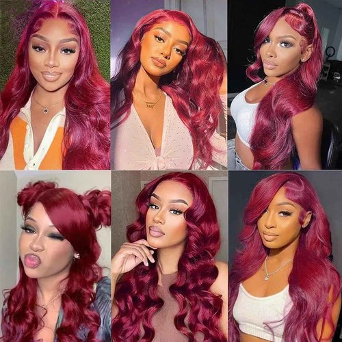 ZGGTL Burgundy Bundles Human Hair 12A 100% Brazilian Raw Human Hair Bundles Quick Weave Double Weft Natural Black for Women Hair Extensions(26Inch)
