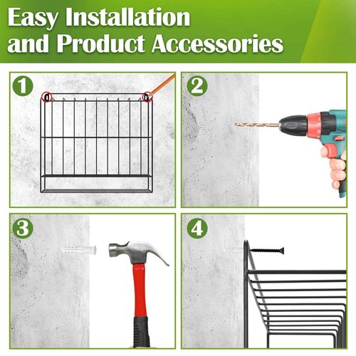 IKARE Hair Color Organizer Rack - Metal Tube Storage, Wall-Mounted Holder with Dye Paste Hanging Space for Salon, Beauty, Home