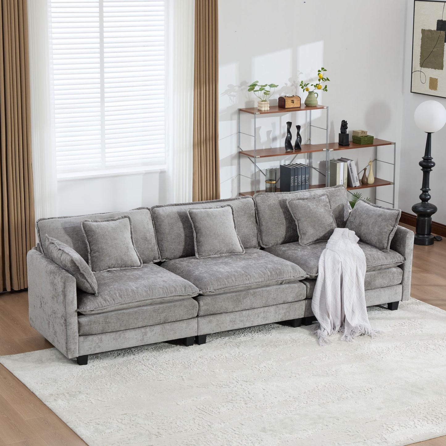 Cloud Sofa 3 Seats Ottoman Is Not Included , Modern Sectional Couch,