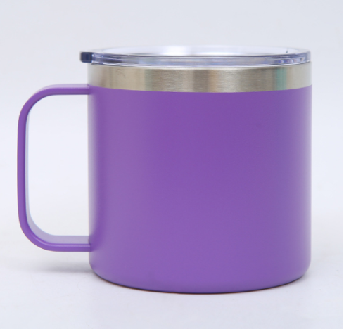 304 Stainless Steel Mug with Double Cover - 14oz Travel Drinkware