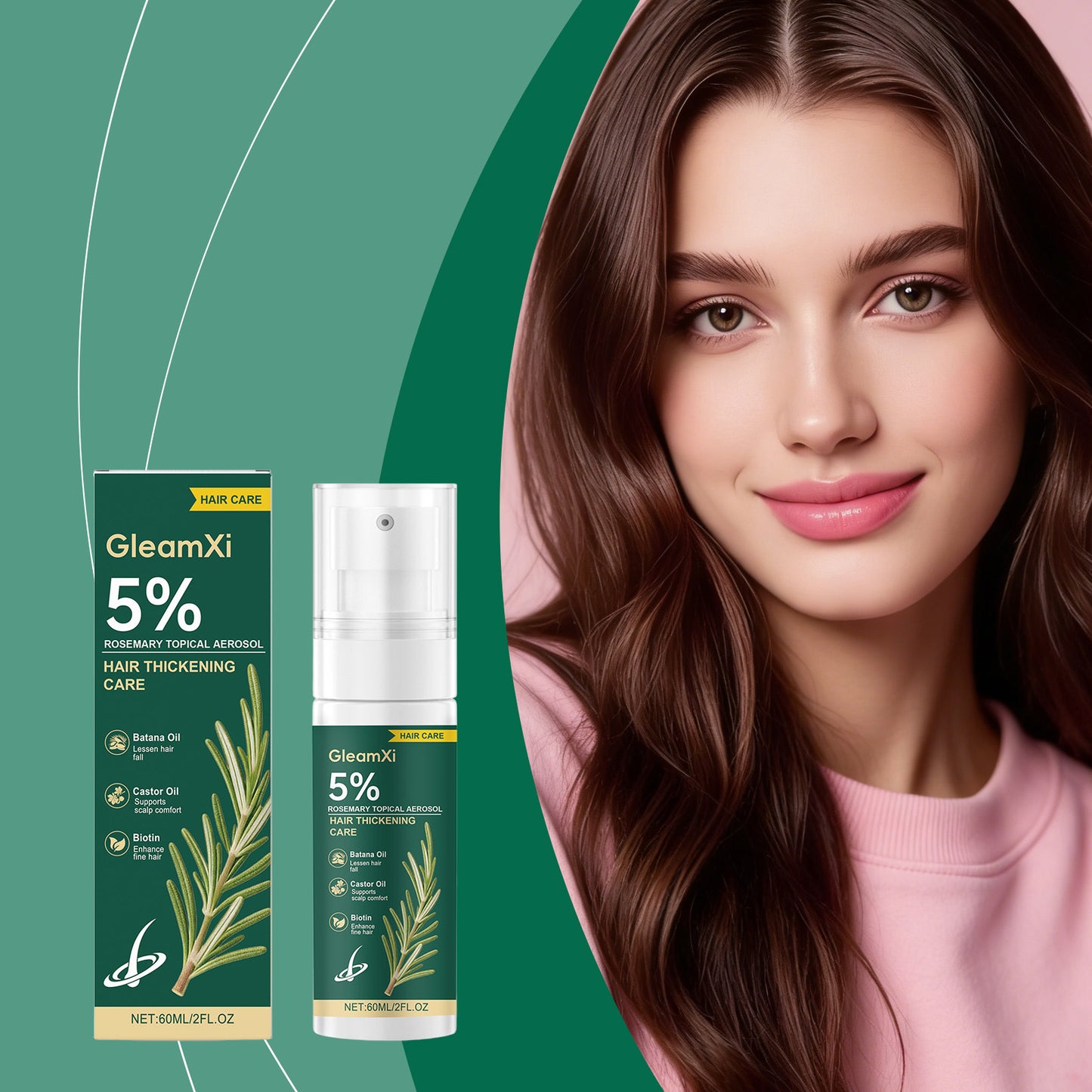 Rosemary Hair Spray 60ml Natural Hair Styling & Nourishing Spray