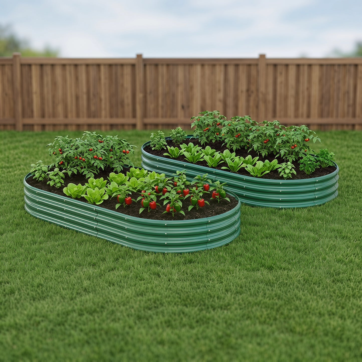 Galvanized Raised Garden Bed 6x3x1ft - Heavy Duty Metal Planter Box