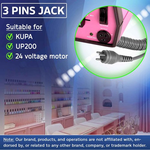 MiShiny 30.000RPM Professional Nail Drill Machine - Hand Drill for Nails - Replacement Nail Drill Handpiece Compatible with KUPA KP55, KP60, KP5000, UP-200