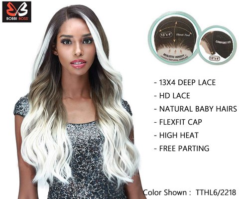 BOBBI BOSS HD Lace Front Wig 13X4 Deep Lace MLF245 Daniella (1B)