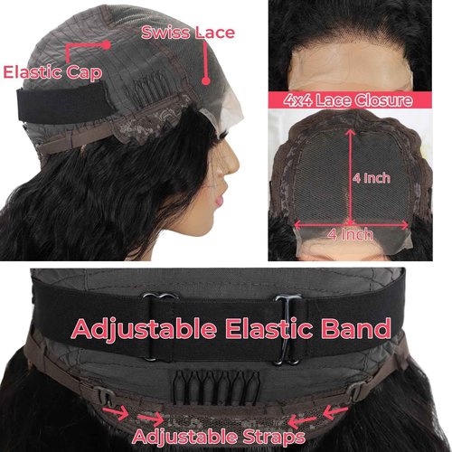 Jasperel Deep Wave Lace Front Wigs Human Hair 4x4 Hd Lace Closure Wigs for Black Women 24 inch Glueless Deep Curly Wet and Wavy Wig Pre Plucked Bleach Knots with Baby Hair Natural Color