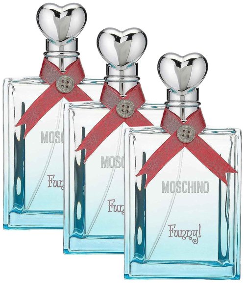 MOSCHINO Funny For Women, Eau De Toilette Spray, 3.4-Ounce Bottle (Pack of 3)