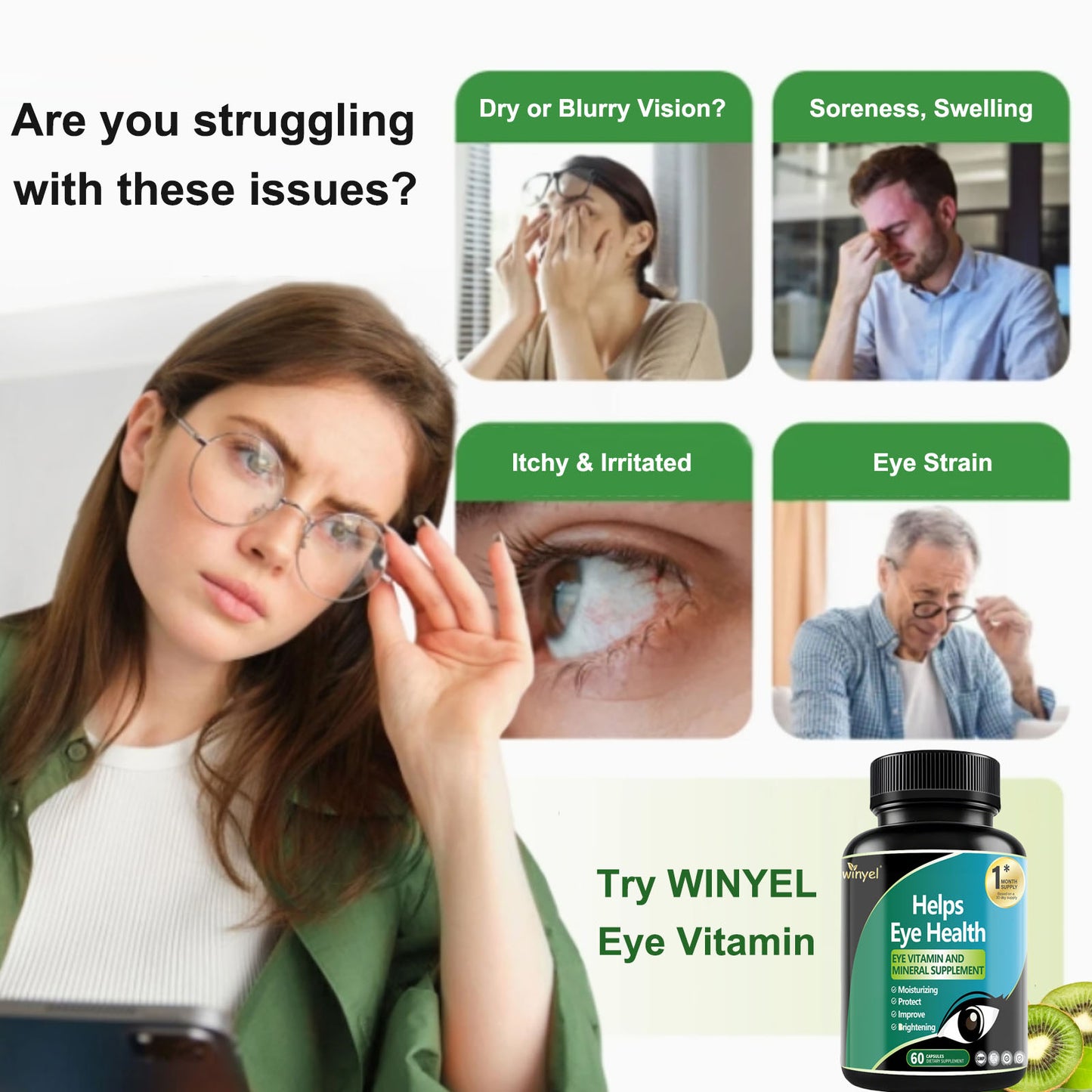 Lutein Eye Supplement - 30-Day Supply for Vision Clarity & Blue Light Support