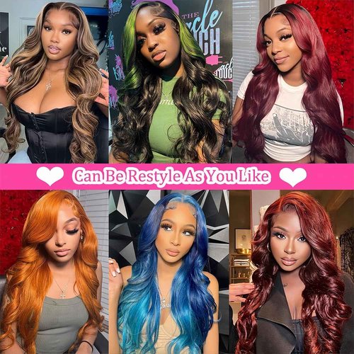 Smilulu 26 Inch 13x4 Lace Front Wigs Human Hair Body Wave Lace Front Wigs Human Hair Pre Plucked 13x4 Hd Lace Frontal Wigs Human Hd Lace Front Wigs for Black Women 180% Density