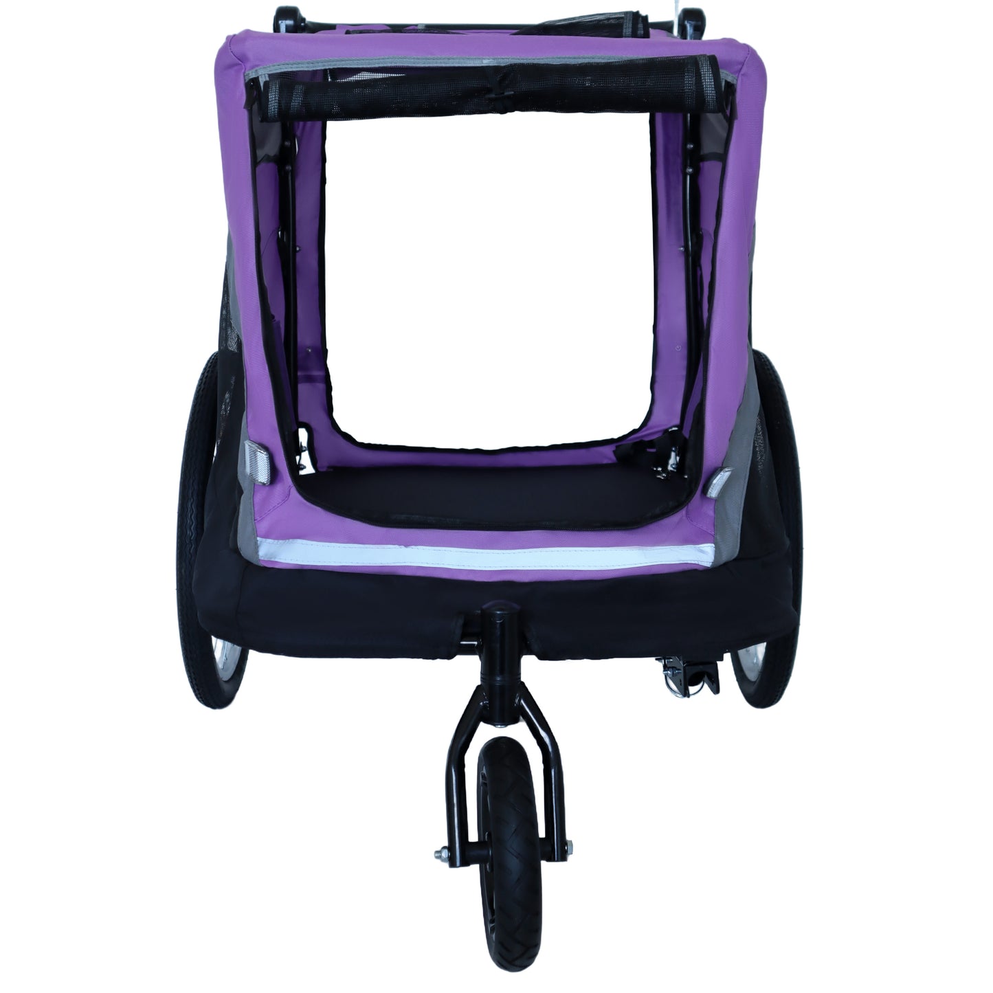 2-in-1 Pet Bike Trailer & Push Cart with Detachable Hitch - Holds Up to 100 lbs