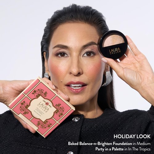 LAURA GELLER NEW YORK Party in a Palette, Ready to Jetset! + Baked Balance-n-Brighten Powder Foundation, Toffee