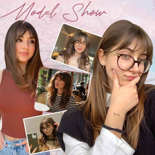 SEGOHAIR Real Human Hair Toppers for Women 3.54"*4.72" Silky Base 150% Density With Bangs Adjustable Parting Clip-In Topper Hairpieces for Women with Thinning Hair 10 Inches Dark Brown