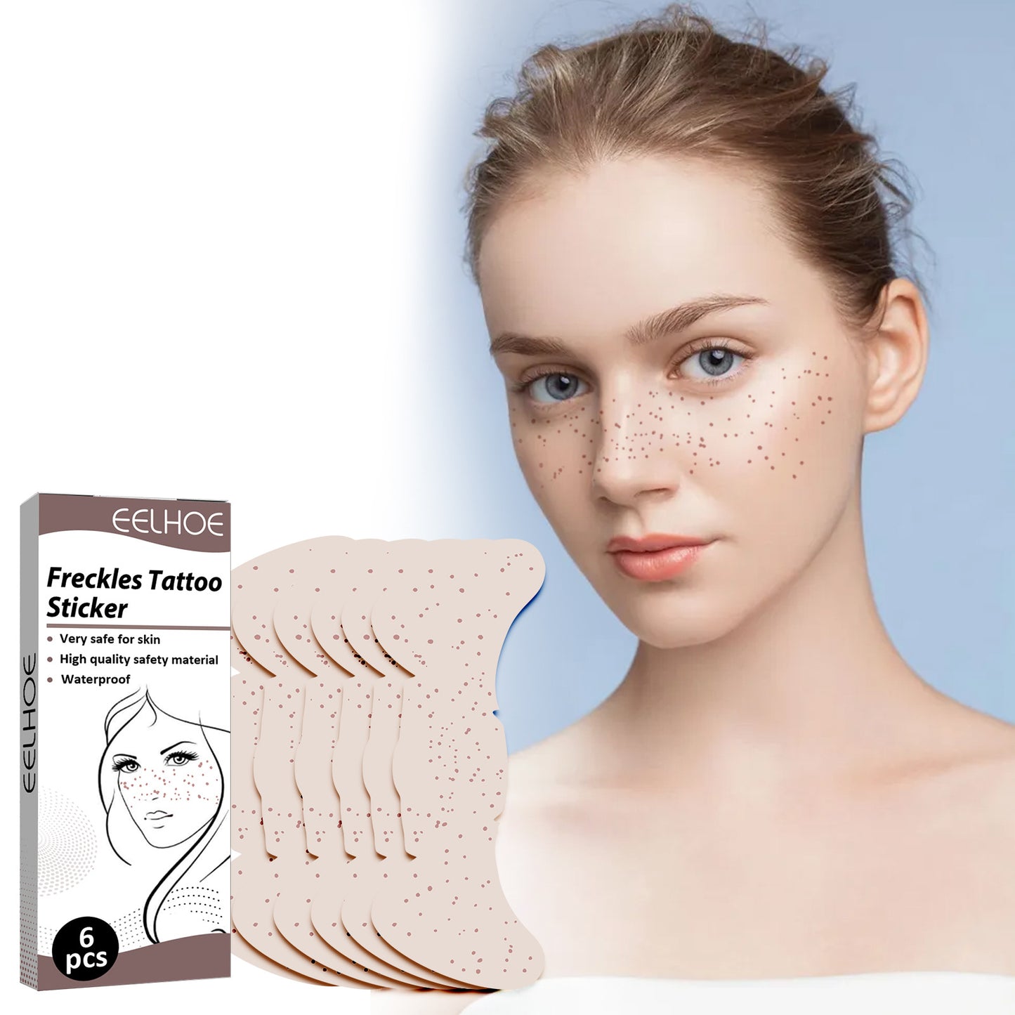 Waterproof Faux Freckle Tattoo Stickers - Natural Long-Lasting Makeup